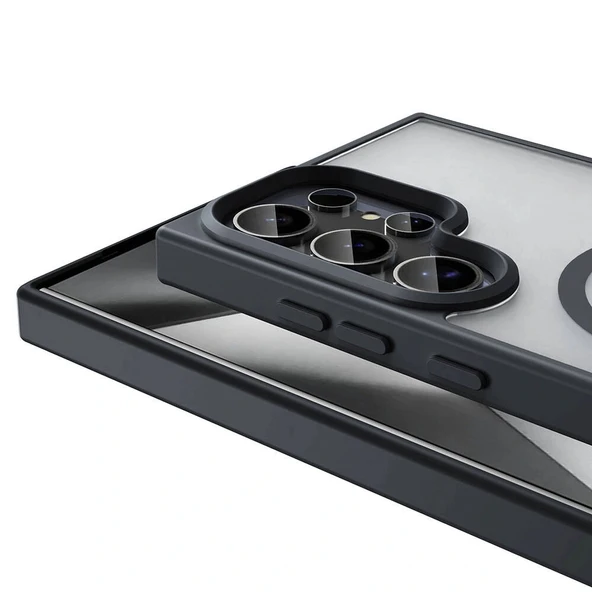 Samsung S24 Ultra Kılıf M-safe Şarj Özellikli Mat Arka Yüzey Sio Kapak - Resim 3