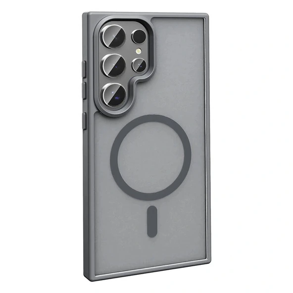 Samsung S24 Ultra Kılıf M-safe Şarj Özellikli Mat Arka Yüzey Sio Kapak - Resim 10