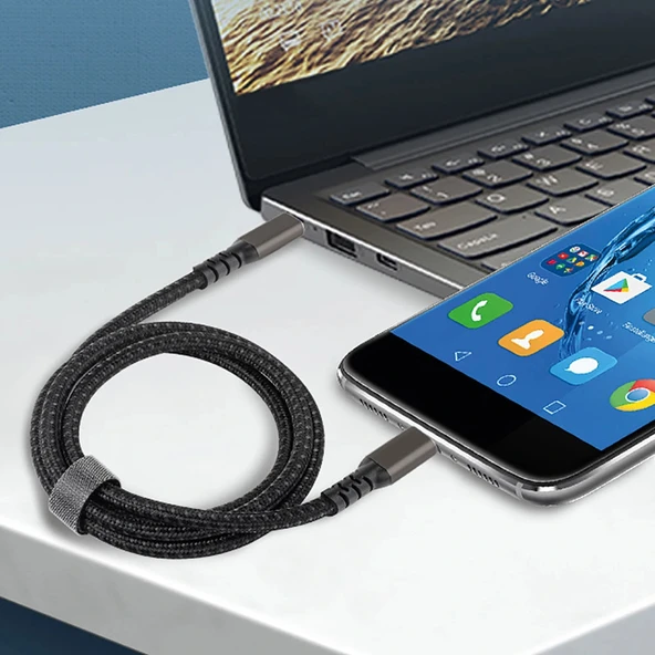 2.Jenerasyon Type-C to Type-C USB3.2 PD Data Kablosu 100W 20Gbps 4K@60Hz 3 Metre - Resim 6