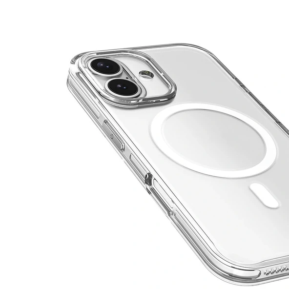 iPhone 16 Kılıf M-safe Şarj Özellikli Kamera Korumalı Kripto Kapak - Resim 2