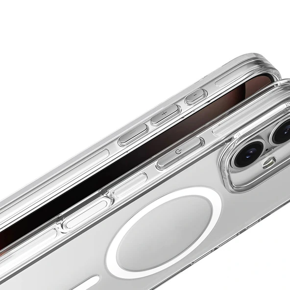 iPhone 16 Kılıf M-safe Şarj Özellikli Kamera Korumalı Kripto Kapak - Resim 5