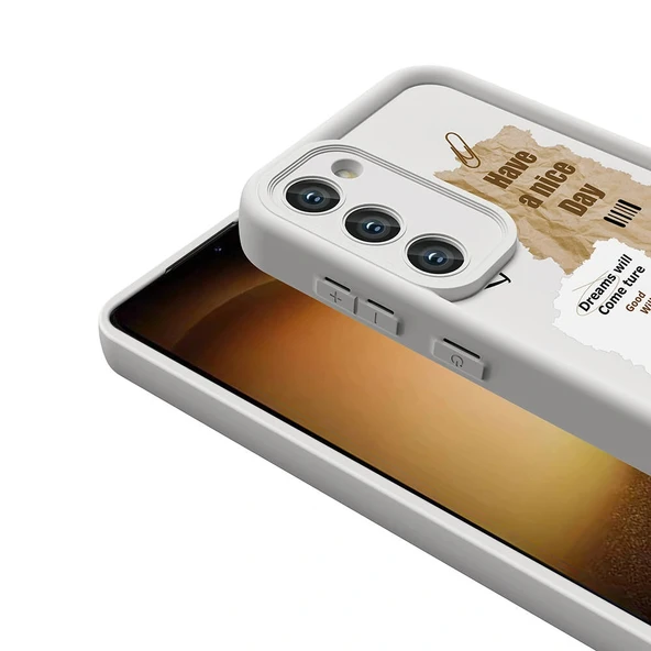 Samsung S23 Kılıf Kamera Korumalı Baskılı Arka Yüzey Klas Kapak - Resim 5