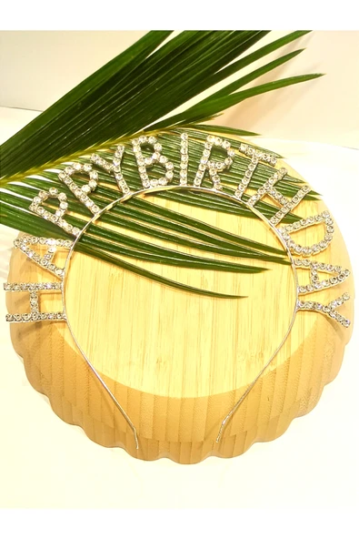 Monalisa Home Taşlı HAPPY BIRTHDAY Yazılı Doğum Günü  Taçı ürün görseli 1