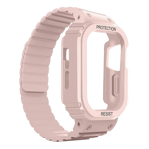 Watch 7 41mm KRD-142 Airbag Tasarımlı Kasa Koruyuculu Silikon Kordon - Resim 11