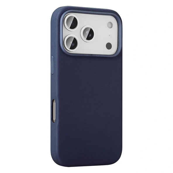 iPhone 17 Pro Max Kılıf M-safe Şarj Özellikli PU Deri Görünümlü Kupra Kapak - Resim 4