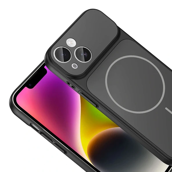 iPhone 14 Kılıf M-Safe Şarj Özellikli Kamera Korumalı Formen Kapak - Resim 10
