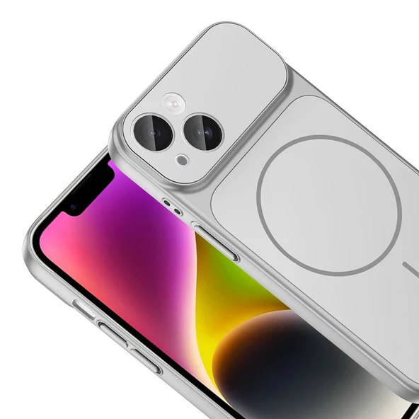 iPhone 14 Kılıf M-Safe Şarj Özellikli Kamera Korumalı Formen Kapak - Resim 11