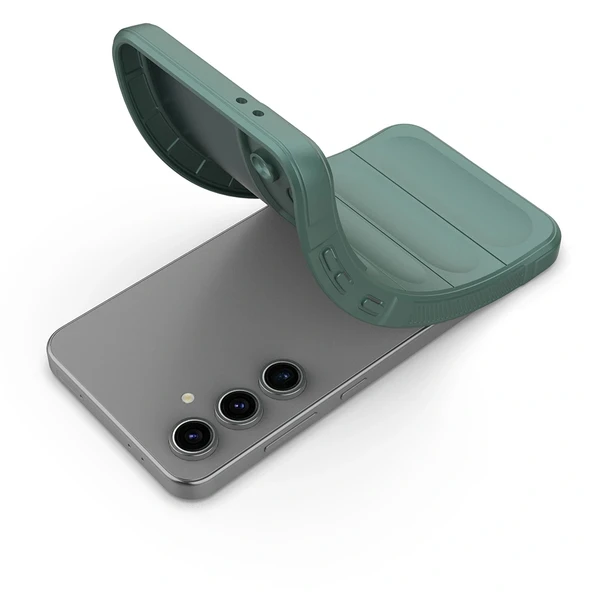 Samsung S25 FE Kılıf Esnek TPU Oyuklu Arka Yüzey Tasarımlı Etnik Silikon Kapak - Resim 3