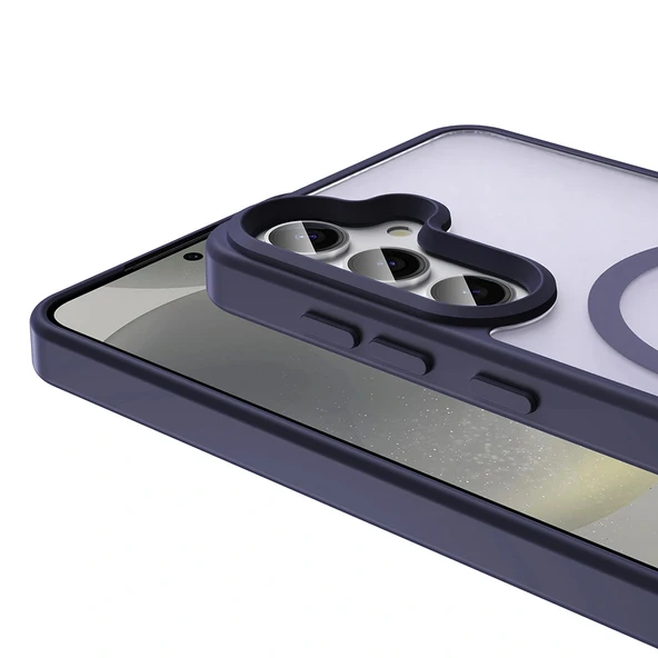 Samsung S24 FE Kılıf M-safe Şarj Özellikli Mat Arka Yüzey Sio Kapak - Resim 2