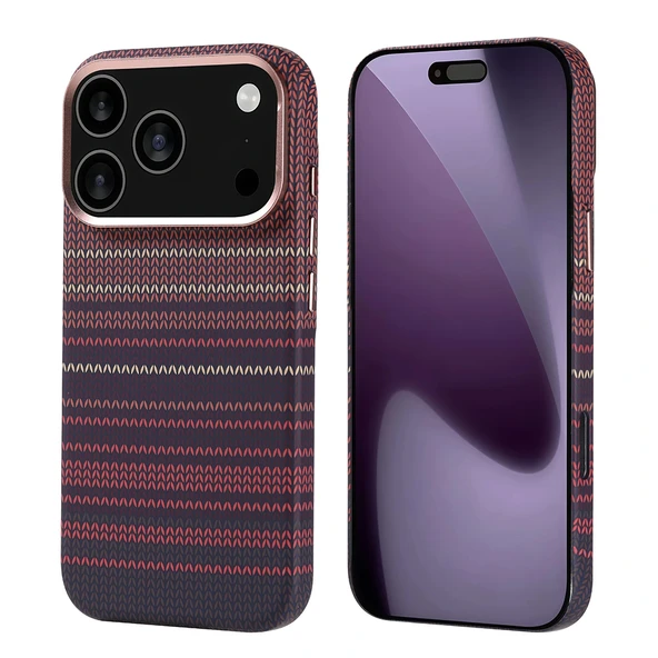 iPhone 17 Pro Kılıf M-safe Şarj Özellikli Karbon Fiber Görünümlü Nekst Kapak ürün görseli