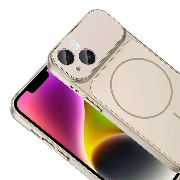 iPhone 14 Kılıf M-Safe Şarj Özellikli Kamera Korumalı Formen Kapak - Resim 9