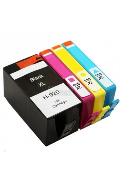 Hp 920XL Muadil Kartuş Seti Çipli Full Dolu-Hp 6000 6500 ürün görseli 1