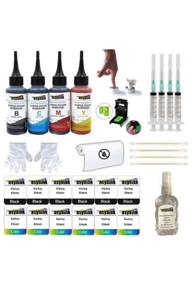 Hp 2060 Uyumlu Kartuş Dolum Seti 4x100ml Hp 704 ürün görseli 1