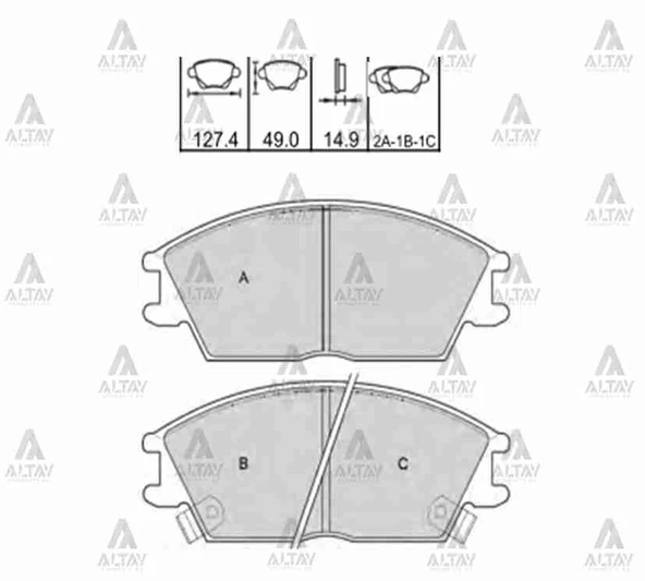 FREN BALATA ACCENT  95-06 / GETZ 03-11 BENZİNLİ / EXCEL 90-94 ÖN 58101 1CA00 ürün görseli