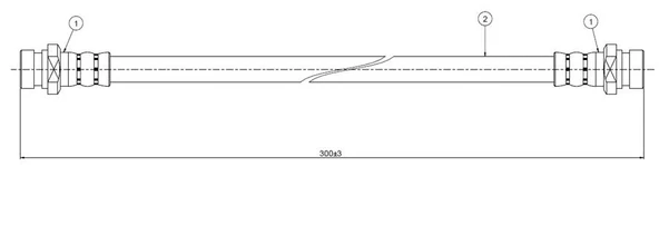 ÖN FREN HORTUMU COROLLA E11 AE111 EE111 1998-2005 9094702809 9008094029 (2 ADET) ürün görseli 1