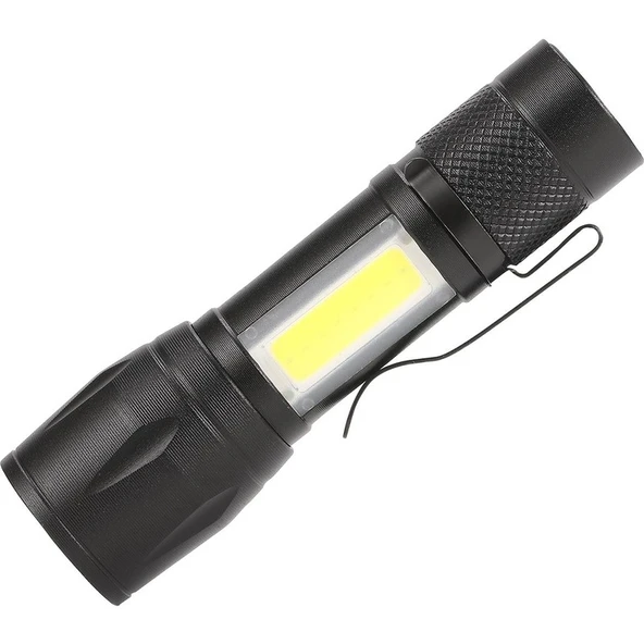 House Pratik HP28 Taşınabilir Şarj Edilebilir El Feneri Siyah