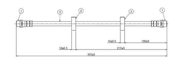 ÖN FREN HORTUMU TRANSPORTER T4 1991-1995 701611701 (2 ADET) ürün görseli 1