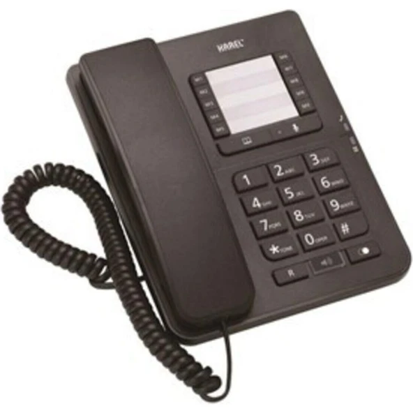 Karel Tm142 Siyah Masa Üstü Telefon Tm-142 Tel.Kr Tm-142