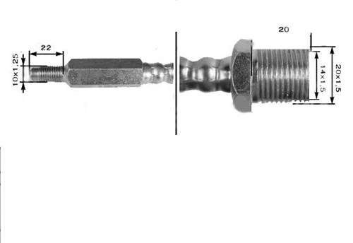 ÖN FREN HORTUMU KISA FIAT 50 NC 8590961 (5 ADET) ürün görseli 1