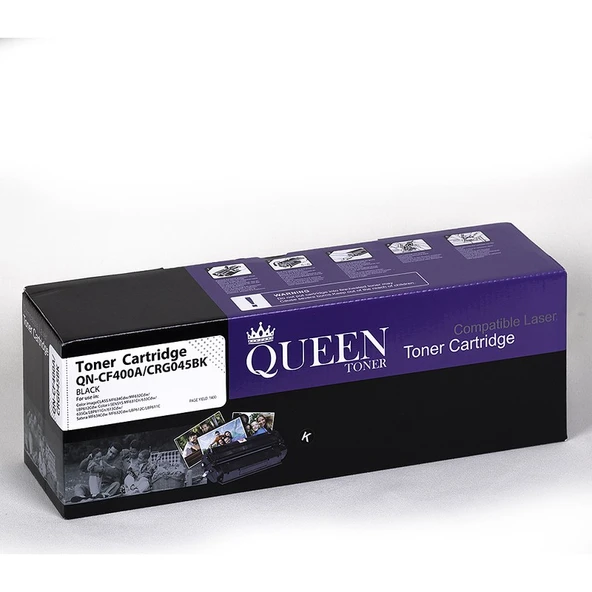 Queen Hp 201A CF400A Muadil Toner 1800 Sayfa Siyah