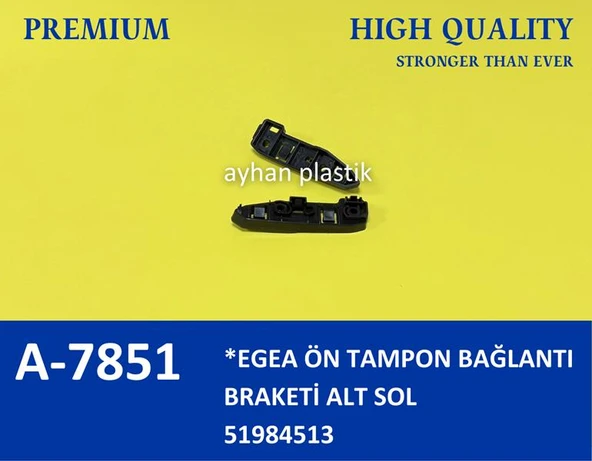 ÖN TAMPON TUTUCU BRAKET SOL DIŞ TARAF EGEA 2015 51984513 (5 ADET) ürün görseli