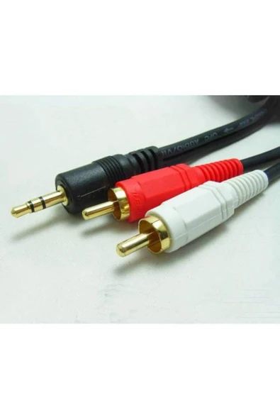 NIVATECH NTC 423 5 Metre  2 3.5 MM RCA Line Aux Ses Kablosu