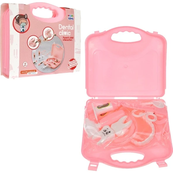 Hobi Toys HB-16036 Çantalı Diş Klinik Seti Kız