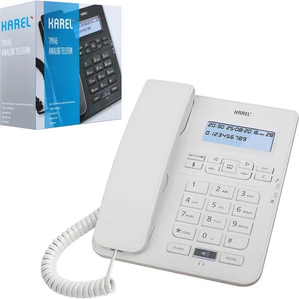 Karel TM-145 Masa Telefonu Dijital Beyaz