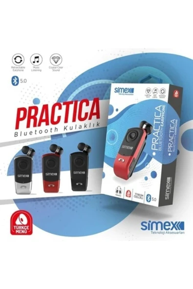 Bibizde Simex Practıca-roller-rolendo Makaralı Bluetooth Kulaklık Türkçe Menü Gri-siyah - 2