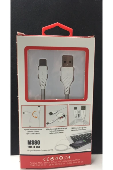 MAYSEL POWER Hızlı Şarz Ve Veri Kablosu - 2