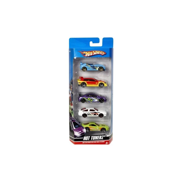 Hot Wheels Beşli Araba Seti - Oyuncak Araba Koleksiyonu, 1:64 Ölçek - 1806