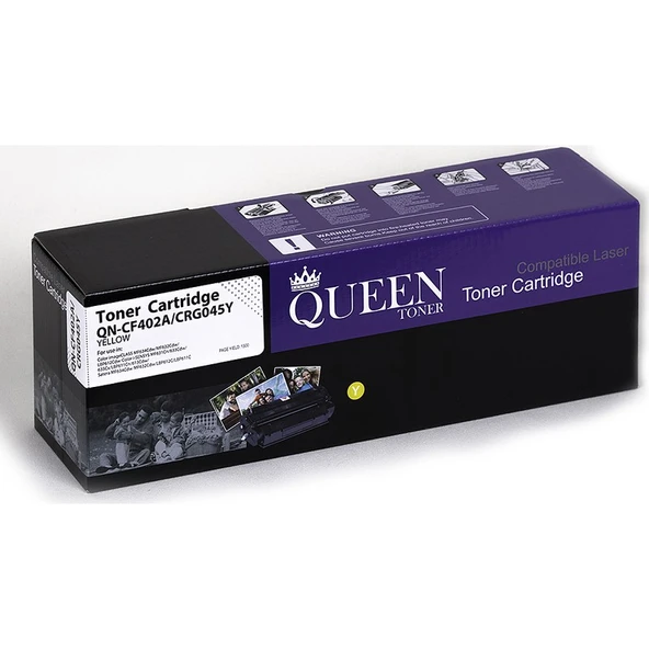 Queen Hp 201A CF402A Muadil Toner 1300 Sayfa Sarı