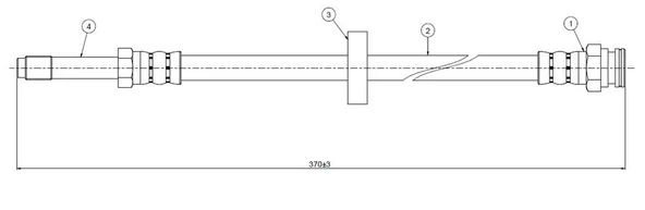 ÖN FREN HORTUMU FELICIA 1.3/1.6 1996 6U0611701B (2 ADET) ürün görseli 1