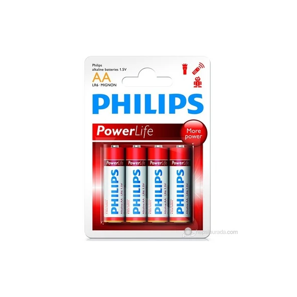 Philips LR6P4B AA 4'lü  Alkalin Kalem Pil