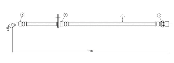 ÖN FREN HORTUMU COROLLA E10 E11 1992-2002 9094702660 9094702799 9094702912 (2 ADET) ürün görseli 1