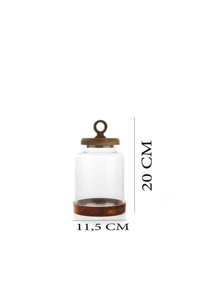 MİEN Ring Akasya Kapaklı Cam Kavanoz - 4