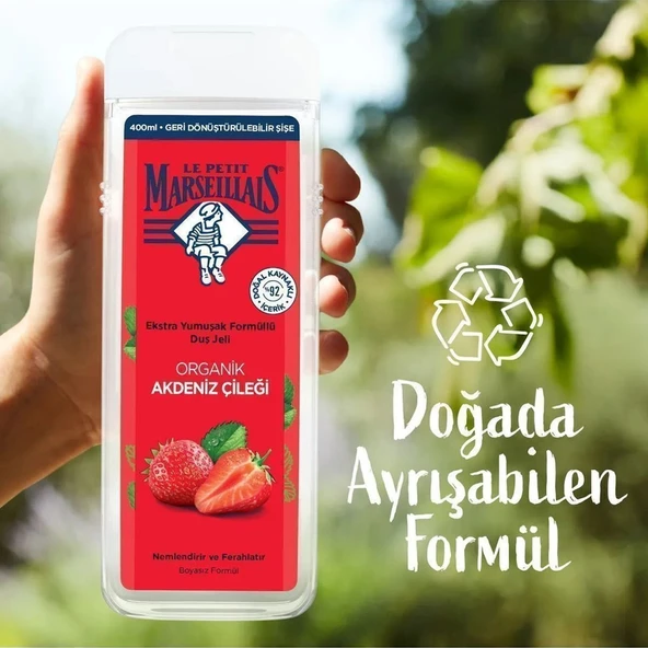 Le Petit Marseillais Akdeniz Çileği Banyo ve Duş Jeli 2 x 650 ML - Resim 4