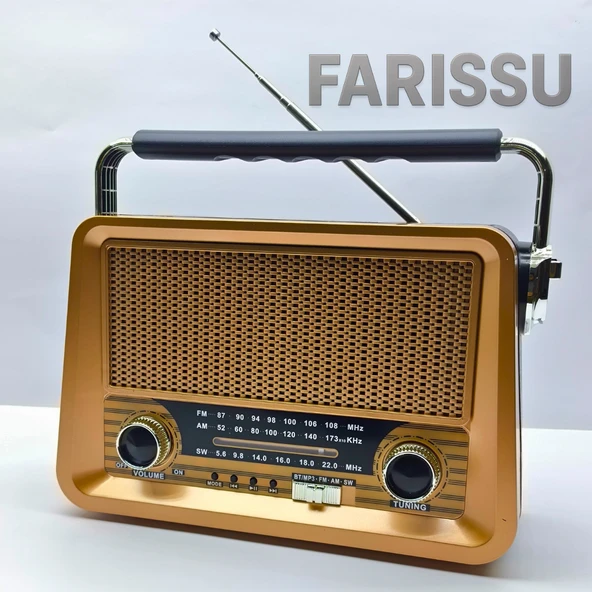 Everton RT-756 Nostaljik Retro Tasarım Radyo - FM/AM/SW 3 Bant, Bluetooth, USB/TF MP3 Çalar - 6