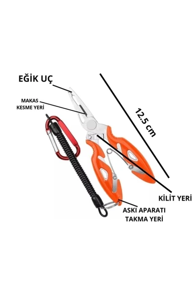 BAUER Balıkçı Pensesi Ve Askı Aparatı (PENSE KİLİTLİ MODEL) - 4
