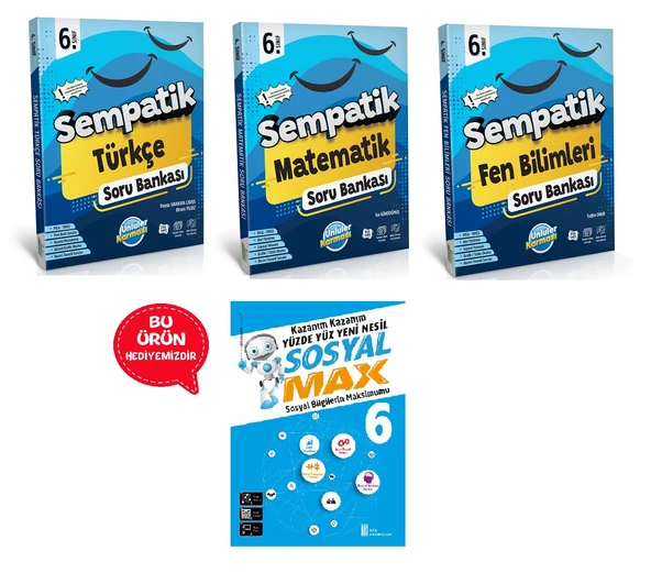 6.Sınıf Maarif Model Türkçe-Matematik-Fen Bilimleri Sempatik Soru Bankası Seti 2025-2026 ürün görseli 1