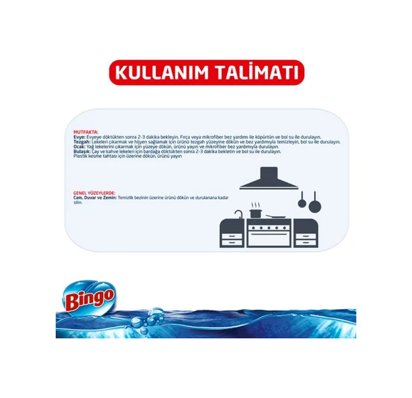 Bingo Oksijen Limon Kokulu Çamaşır Suyu 4 x 3240 ML - Resim 5