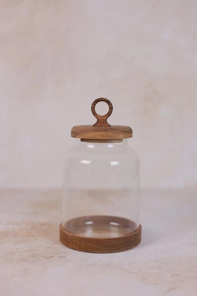 MİEN Ring Akasya Kapaklı Cam Kavanoz - 3