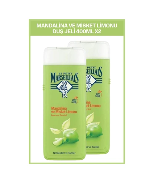 Le Petit Marseillais Duş Jeli Mandalina Limon 400 ML x2 ürün görseli 1