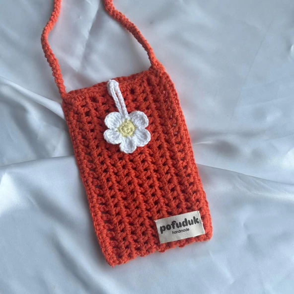 Pofuduk Hanmade Telefon Çantası PPB4 Turuncu - Resim 5