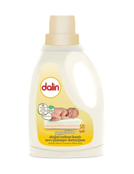 Dalin Sensitive Doğal Sabun Parfümsüz Hipoalerjenik Sıvı Çamaşır Deterjanı 20 Yıkama 2 x 1500 ML - Resim 3