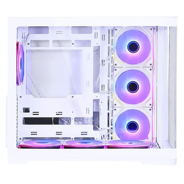 GAMEBOOSTER  GB-G2852W-850W 80+ BRONZE Curved Cam Type-C3.1 7*12cm ARGB Fan Seaview Gaming Beyaz Kasa - Resim 4