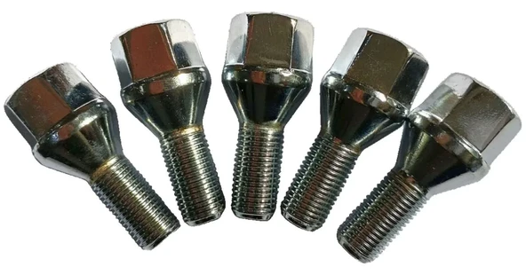 Bijon Krom Kaplı M12 x 1.5 Aa=17 MM Diş=24 Boy=54mm 5 Adet ürün görseli
