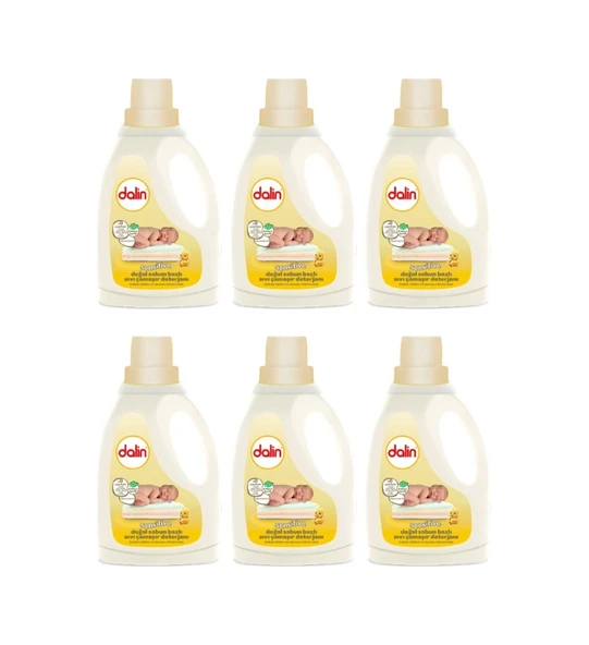 Dalin Sensitive Doğal Sabun Bazlı Parfümsüz Hipoalerjenik Çamaşır Deterjanı 20 Yıkama 6 x 1500 ML - Resim 2