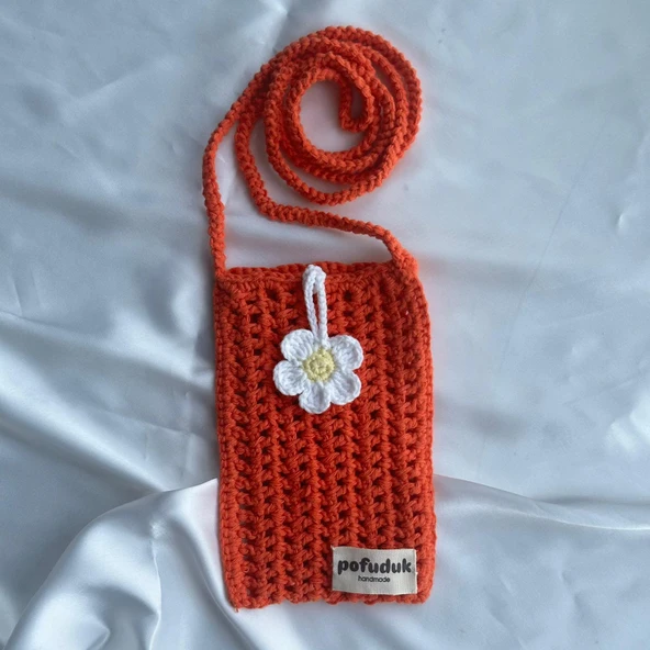 Pofuduk Hanmade Telefon Çantası PPB4 Turuncu - Resim 6