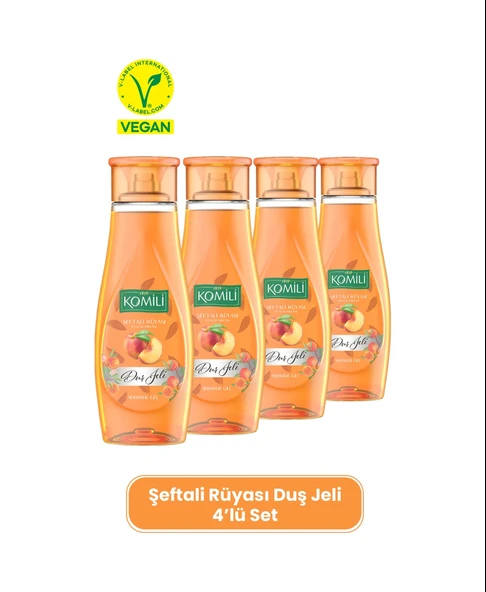 Komili Şeftali Rüyası Vegan Duş Jeli 4 x 500 ML ürün görseli 1